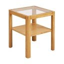 Tavolino con piano in vetro 40x40 cm Lourmarin – House Nordic