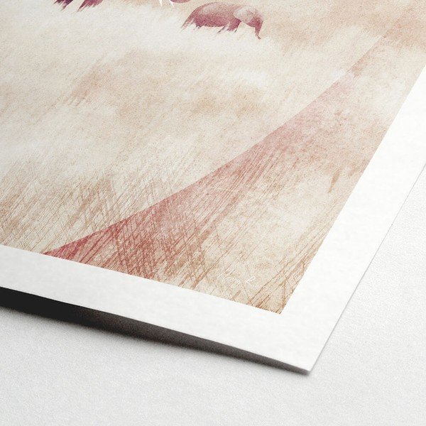 Poster 30x40 cm Elephants - Travelposter-image-1