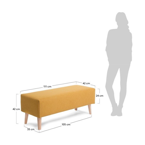 Panchina gialla Lydia - Kave Home-image-4