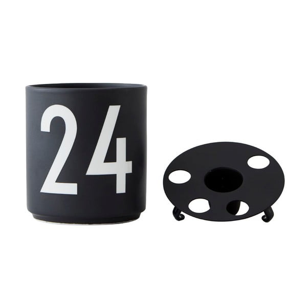 Candeliere in porcellana nera - Design Letters-image-2