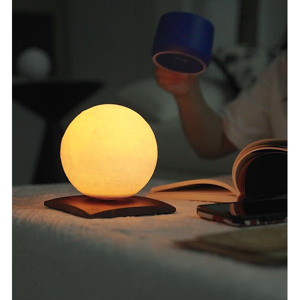 Decorazione luminosa marrone scuro con ricarica USB ø 12 cm Smart LunaSpin – Gingko-image-1