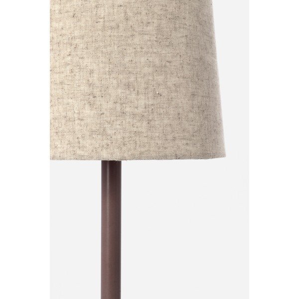 Lampada da tavolo beige in metallo con paralume in tessuto (altezza totale 60 cm) Assam – Bizzotto-image-2