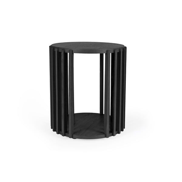 Tavolino nero , ø 53 cm Drum - Woodman-image-2