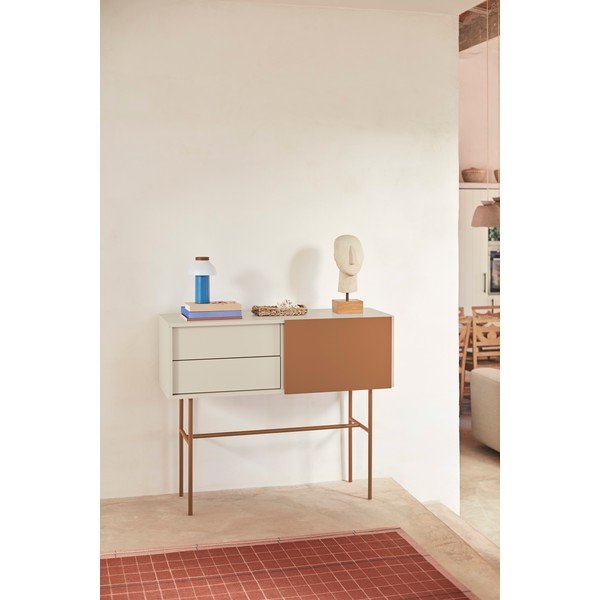 Consolle in mattone/beige 35x110 cm Nube - Teulat-image-1