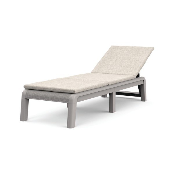 Sdraio da giardino beige in plastica/in imbottito regolabile/pieghevole Atlas – Keter