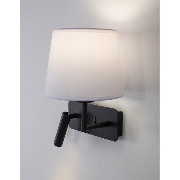 Lampada da parete bianca/nera opaca in alluminio con struttura flessibile Savona – Nova Luce-image-1