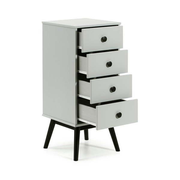 Cassettiera grigia con cassetti , 40 x 94 cm Clem - Marckeric-image-3