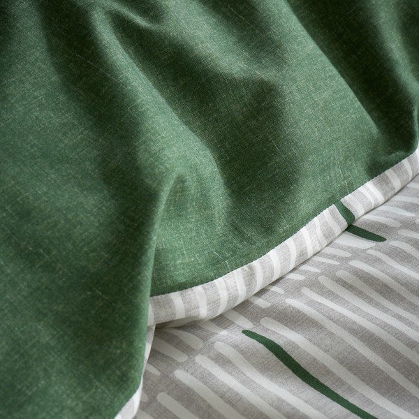 Biancheria da letto singola in cotone grigio-verde 135x200 cm Camden Stripe - Content by Terence Conran-image-4