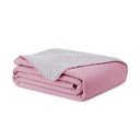 Copriletto rosa/grigio chiaro in microfibra con rivestimento trapuntato 240x260 cm Softa – Restilo