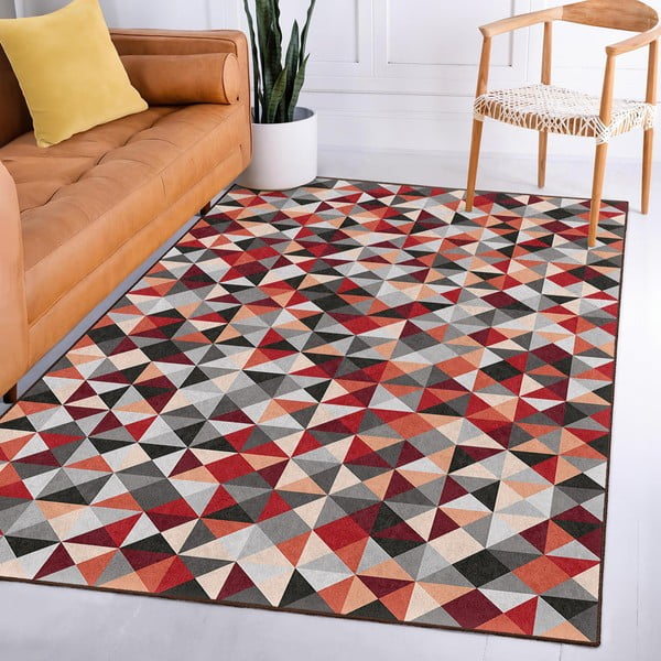 Tappeto rosso/grigio lavabile 120x180 cm Ignite – Mila Home-image-4