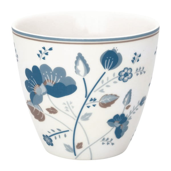 Tazza Mozy in gres bianco e blu, 300 ml - Green Gate