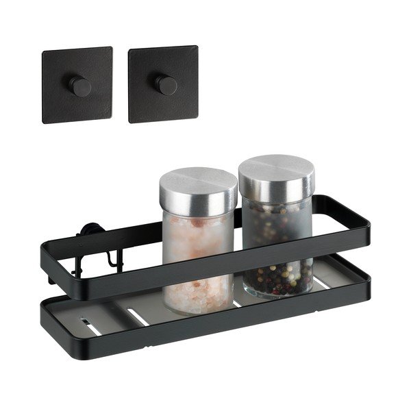 Mensola da parete nera per cucina Turbo-Loc® , larghezza 22 cm Gala - Wenko-image-3