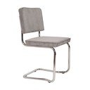 Sedie da pranzo in set grigie in imbottito a dondolo 2 pz Ridge Kink Rib – Zuiver