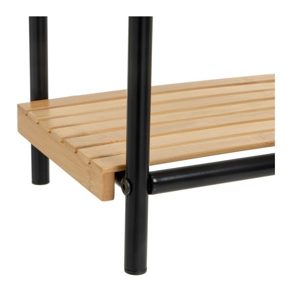 Scaffale nero e color legno naturale in bambù 41x77 cm - Casa Selección-image-1