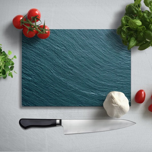 Tagliere turchese in vetro temperato Misto, 35 x 25 cm - Insigne