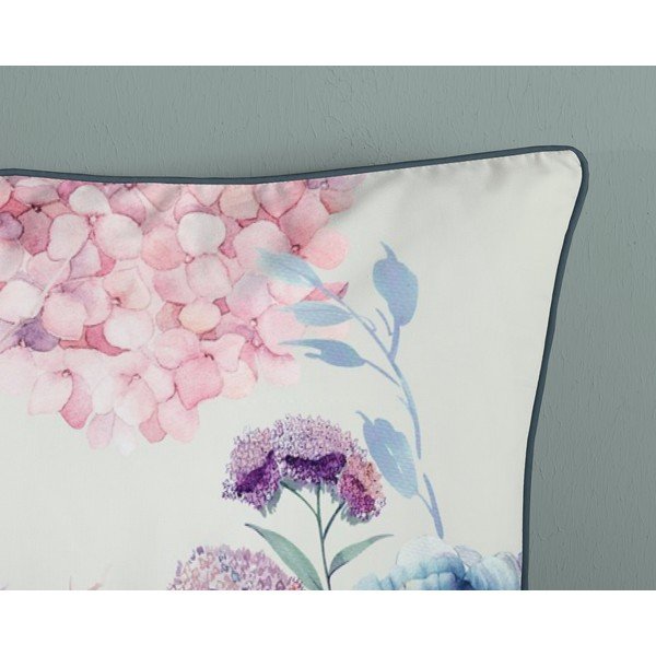 Biancheria da letto singola in cotone sateen azzurro e crema 140x200 cm - Descanso-image-2