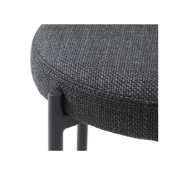 Sgabello grigio scuro in metallo impilabile Pelican – Unique Furniture-image-1