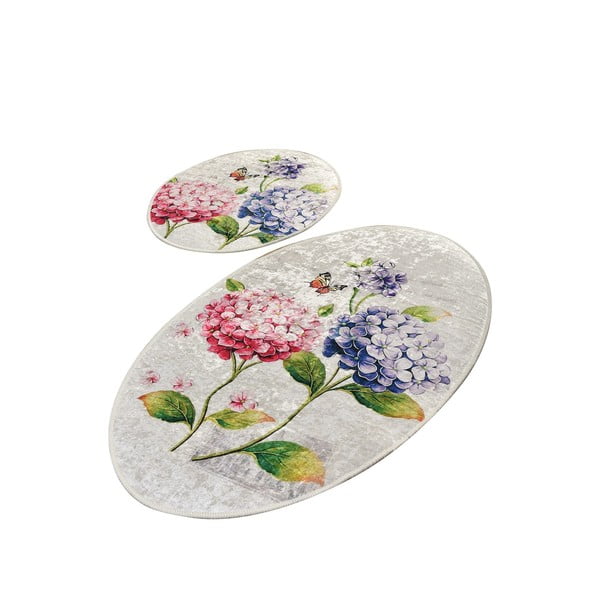 Set di tappetini per il bagno 2 pz 60x100 cm Ortanca – Foutastic