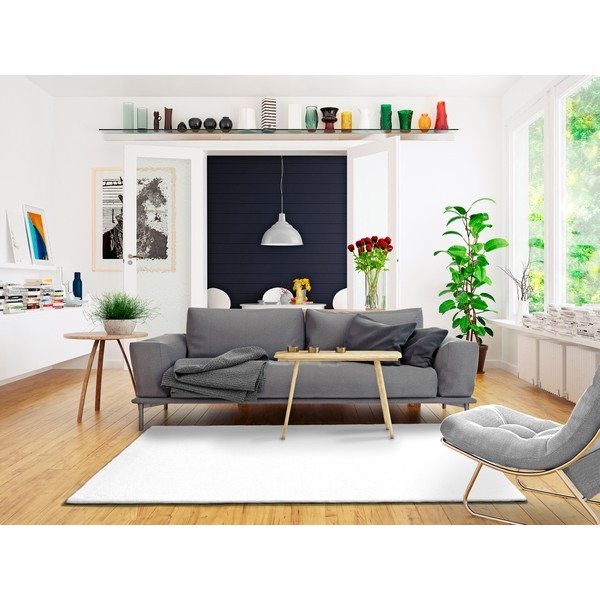 Tappeto bianco , 160 x 230 cm Berna Liso - Universal-image-1