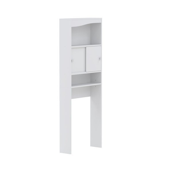 Mobile bianco sopra la lavatrice/WC 64x177 cm Wave - TemaHome-image-2