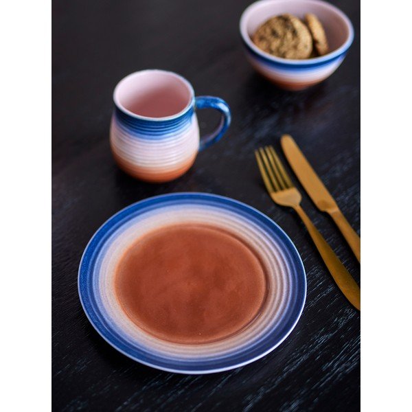 Set di piatti da dolce blu/arancioni in gres 4 pz ø 20,5 cm Tatum – Bloomingville-image-1