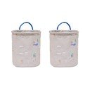 Ceste per giochi in set da bambini beige in tessuto 2 pz ø 18x22 cm Foxy – OYOY Mini