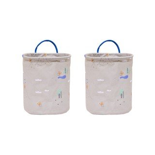 Ceste per giochi in set da bambini beige in tessuto 2 pz ø 18x22 cm Foxy – OYOY Mini