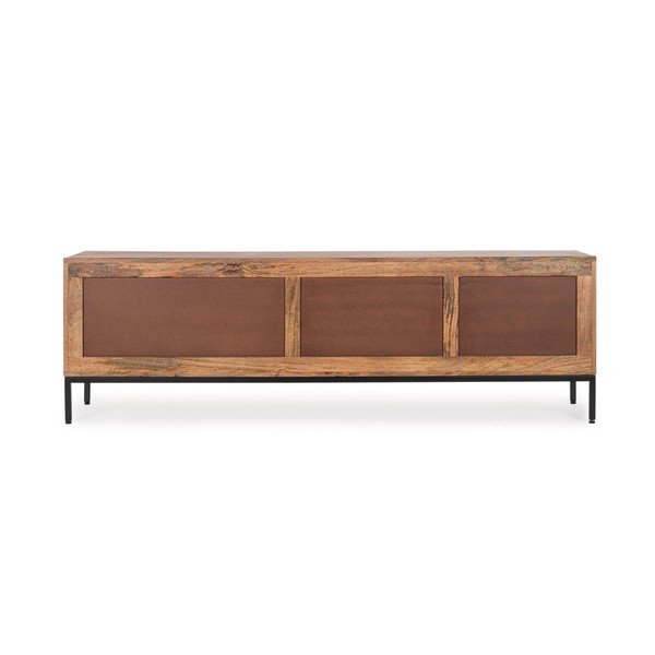 Mobile TV di colore naturale in mango massiccio 180x55x42 cm Kindia – Bizzotto-image-3
