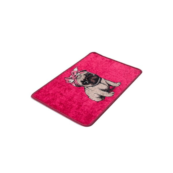 Tappetino per il bagno rosa 40x60 cm Pink Pug – Foutastic