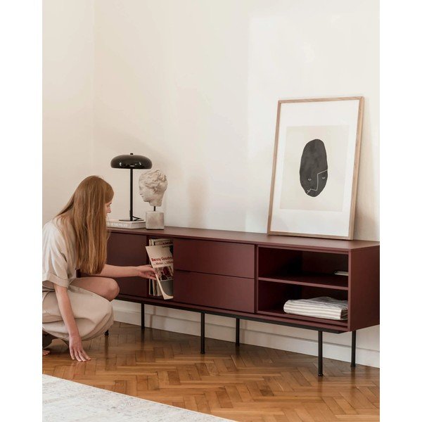 Mobile TV burgundy 189x61x42 cm Mod – noo.ma-image-1