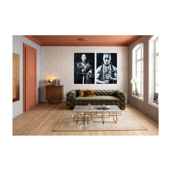 Quadro smaltato in bianco e nero Lady Knight, 150 x 100 cm - Kare Design-image-4
