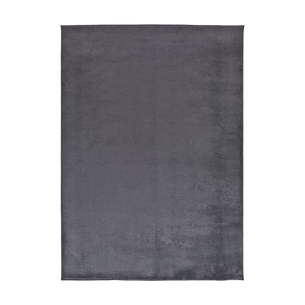 Tappeto in microfibra grigio scuro 60x100 cm Coraline Liso - Universal