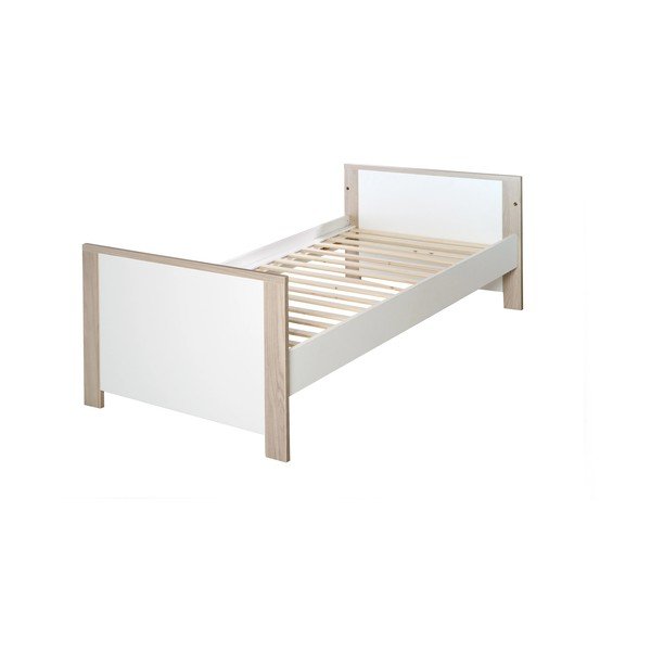 Lettino in colore bianco e naturale 70x140 cm Olaf - Roba-image-2