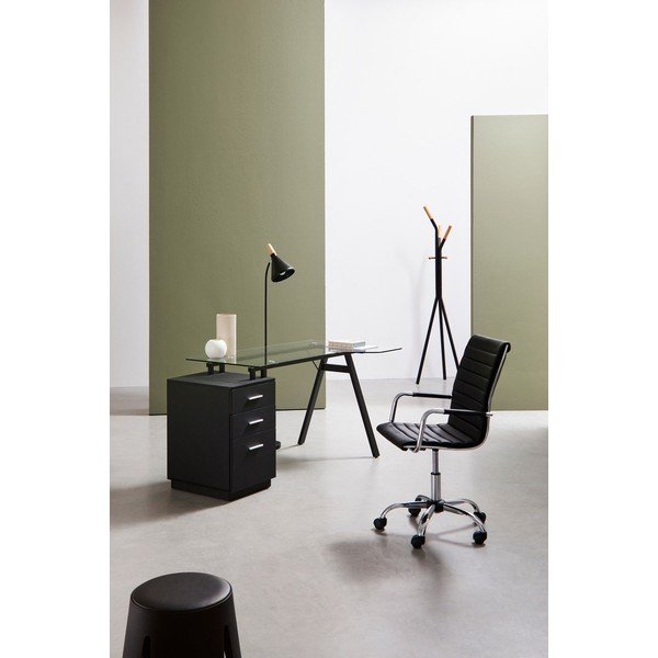 Sedia da ufficio nera in similpelle Perth – Yes Everyday-image-1