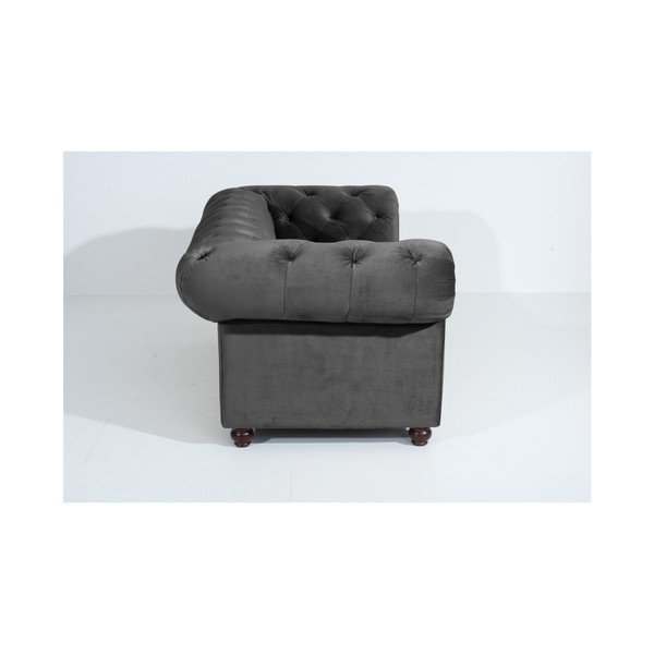 Divano Orleans Velvet grigio antracite, 196 cm - Max Winzer-image-4