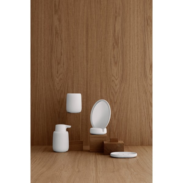 Tazza in ceramica bianca per spazzolini da denti, volume 0,3 l Sono - Blomus-image-2