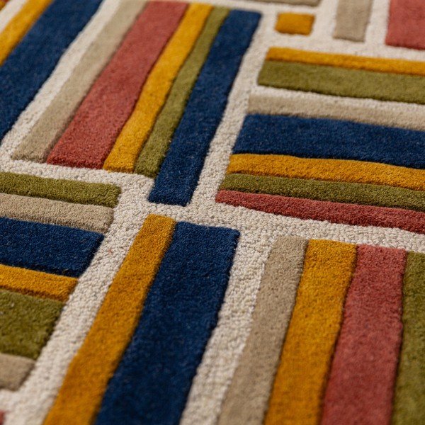 Tappeto in lana tessuto a mano 140x200 cm Lattice Shaped  – Flair Rugs-image-3