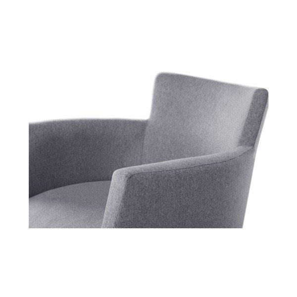 Sedia grigia con gambe in faggio nero Santal - Ted Lapidus Maison-image-2