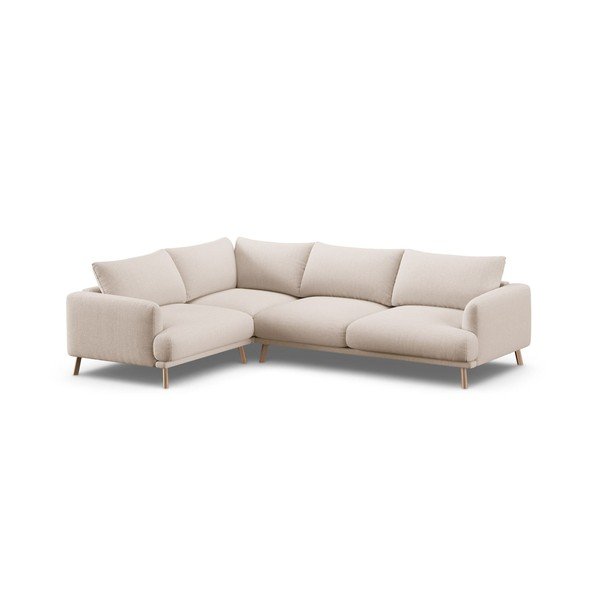 Divano angolare beige (con penisola a sinistra/con chaise lounge) Naomi – Micadoni 