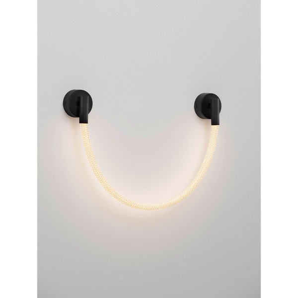 Lampada da parete LED bianca/nera opaca in acciaio Ilane – Nova Luce-image-2