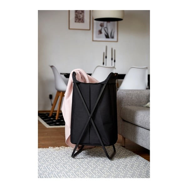 Cestino pieghevole nero per la biancheria Loft - Wenko-image-1