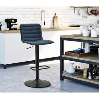 Sgabello da bar regolabile in altezza in nero petrolio (altezza seduta 61 cm) Malia - Mauro Ferretti