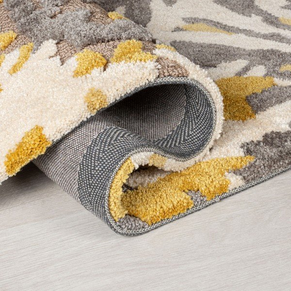 Tappeto giallo/grigio 160x230 cm Soft Floral - Flair Rugs-image-1