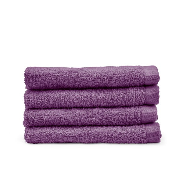Set di asciugamani con asciugatura rapida viola in cotone 4 pz 30x30 cm Quick Dry – Catherine Lansfield