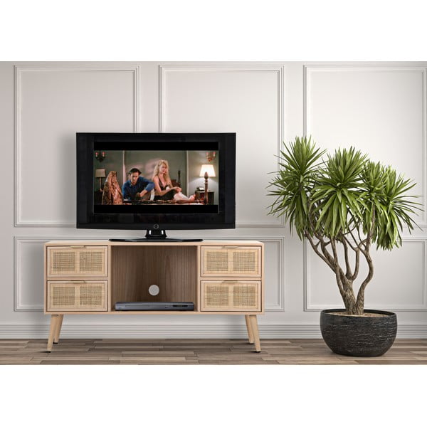 Mauro Ferretti Tavolo TV Paglia di Vienna, 120 x 60 cm - Mauro Ferretti-image-1