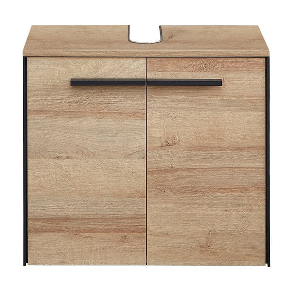 Mobile da lavabo di colore naturale con effetto rovere da appendere 53x60 cm Quickset 395 – Pelipal