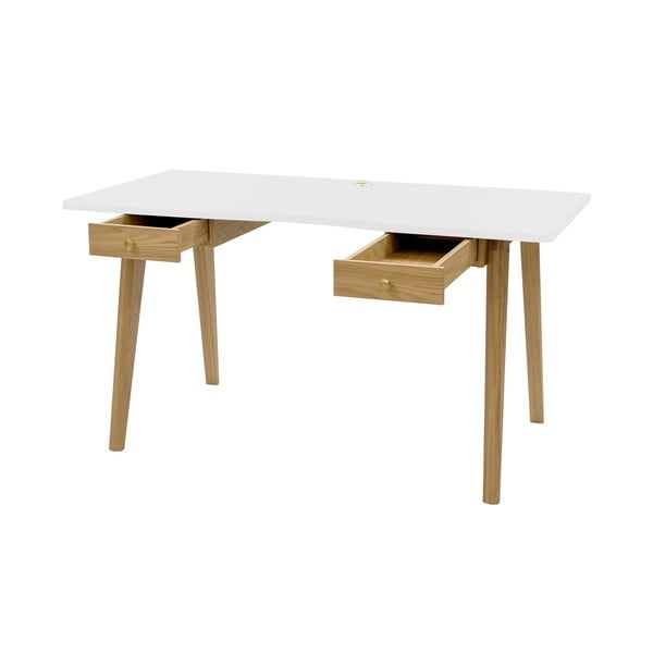 Scrivania con effetto rovere 70x140 cm Nice – Woodman-image-2