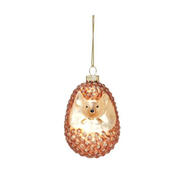 Decorazione per albero di natale in vetro fatta a mano 8 cm Hedgehog – Sass & Belle