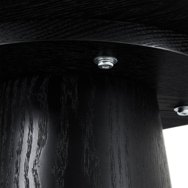 Tavolino nero in rovere ø 45 cm Tango - Furnhouse-image-4