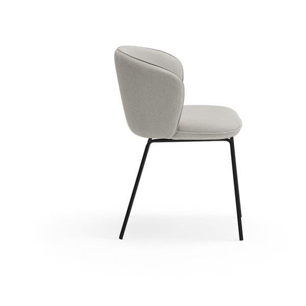 Set di sedie da pranzo grigio chiaro in imbottito 2 pz Add – Teulat-image-3